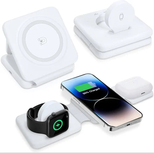 MAGNETIC FAST CHARGING STATION - ULTIMATE 3-IN-1 Wireless Foldable charger